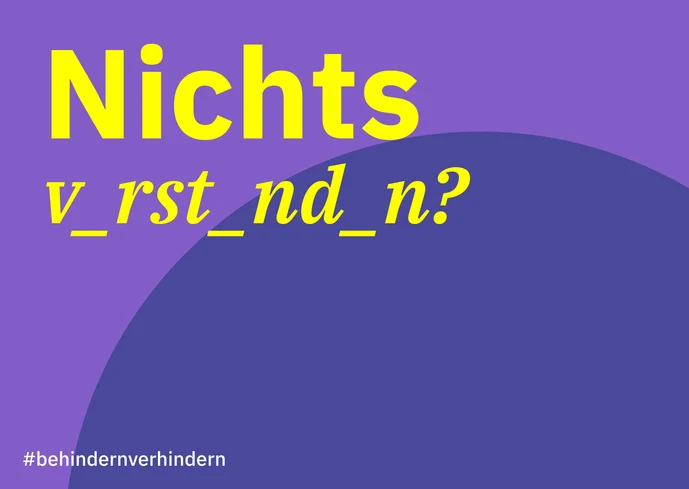 Postkarte mit dem Text »Nichts verstanden?«