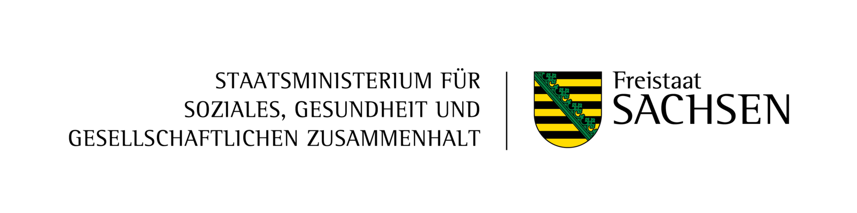 Logo des Sozialministeriums und des Freistaats Sachsen