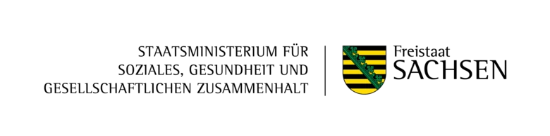 Logo des Sozialministeriums und des Freistaats Sachsen