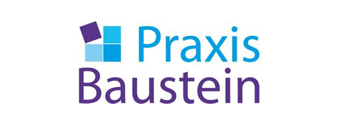 Grafik mit der Schrift »Praxisbausteine«